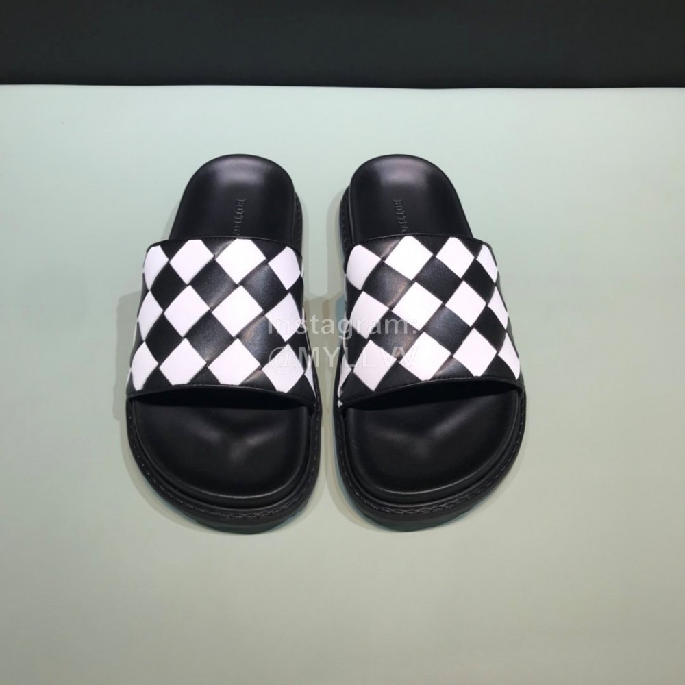 Bottega Veneta Soft Leather Woven Slippers For Men 