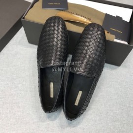 Bottega Veneta Fashion Calf Leather Woven Shoes For Men Black