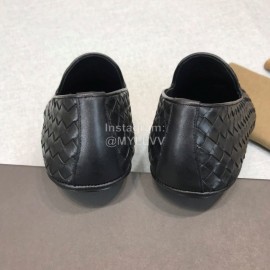 Bottega Veneta Fashion Calf Leather Woven Shoes For Men Black