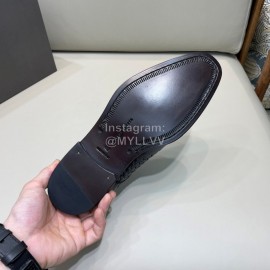 Bottega Veneta New Woven Calf Leather Lace Up Shoes For Men