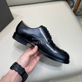 Bottega Veneta New Woven Calf Leather Lace Up Shoes For Men Black