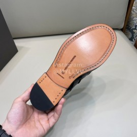 Bottega Veneta Woven Calf Leather Lace Up Shoes For Men