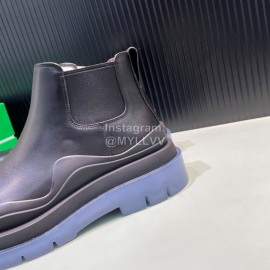 Bottega Veneta Fashion Cowhide Thick Soled Short Chelsea Boots Purple