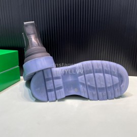 Bottega Veneta Fashion Cowhide Thick Soled Short Chelsea Boots Purple