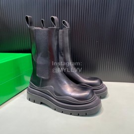 Bottega Veneta Fashion Cowhide Thick Soled Chelsea Boots Black