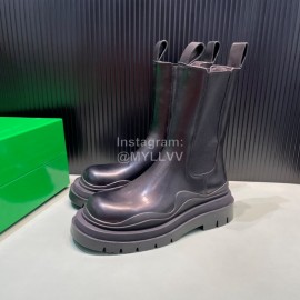 Bottega Veneta Fashion Cowhide Thick Soled Chelsea Boots Black
