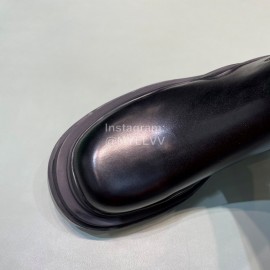 Bottega Veneta Fashion Cowhide Thick Soled Chelsea Boots Black