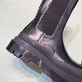 Bottega Veneta Fashion Cowhide Thick Soled Chelsea Boots Black