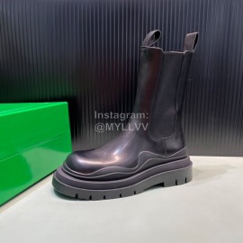 Bottega Veneta Fashion Cowhide Thick Soled Chelsea Boots Black