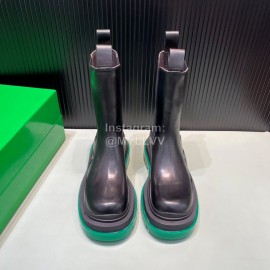 Bottega Veneta Fashion Cowhide Thick Soled Chelsea Boots Green