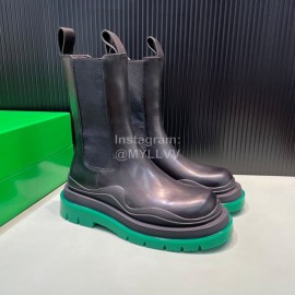 Bottega Veneta Fashion Cowhide Thick Soled Chelsea Boots Green