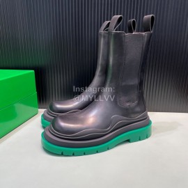 Bottega Veneta Fashion Cowhide Thick Soled Chelsea Boots Green