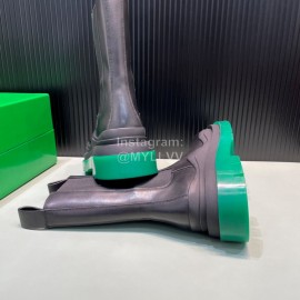 Bottega Veneta Fashion Cowhide Thick Soled Chelsea Boots Green