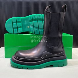 Bottega Veneta Fashion Cowhide Thick Soled Chelsea Boots Green