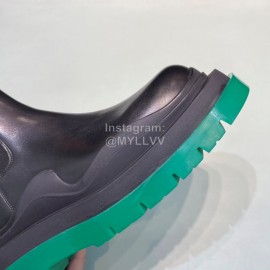 Bottega Veneta Fashion Cowhide Thick Soled Chelsea Boots Green
