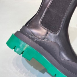 Bottega Veneta Fashion Cowhide Thick Soled Chelsea Boots Green