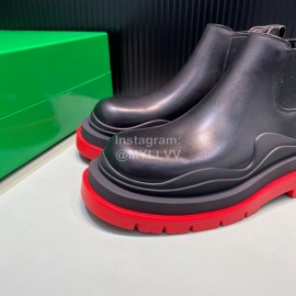 Bottega Veneta Fashion Cowhide Thick Soled Short Chelsea Boots Red