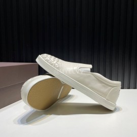 Bottega Veneta New Woven Leather Casual Shoes For Men White