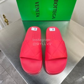 Bottega Veneta Summer Plaid Slippers For Men And Women Red