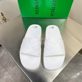 Bottega Veneta Summer Plaid Slippers For Men And Women White