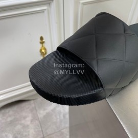 Bottega Veneta Summer Plaid Slippers For Men And Women Black