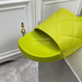 Bottega Veneta Summer Plaid Slippers For Men And Women Green