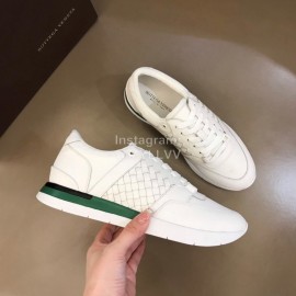 Bottega Veneta Woven Leather Casual Shoes For Men White