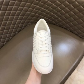 Bottega Veneta Woven Leather Casual Shoes For Men White