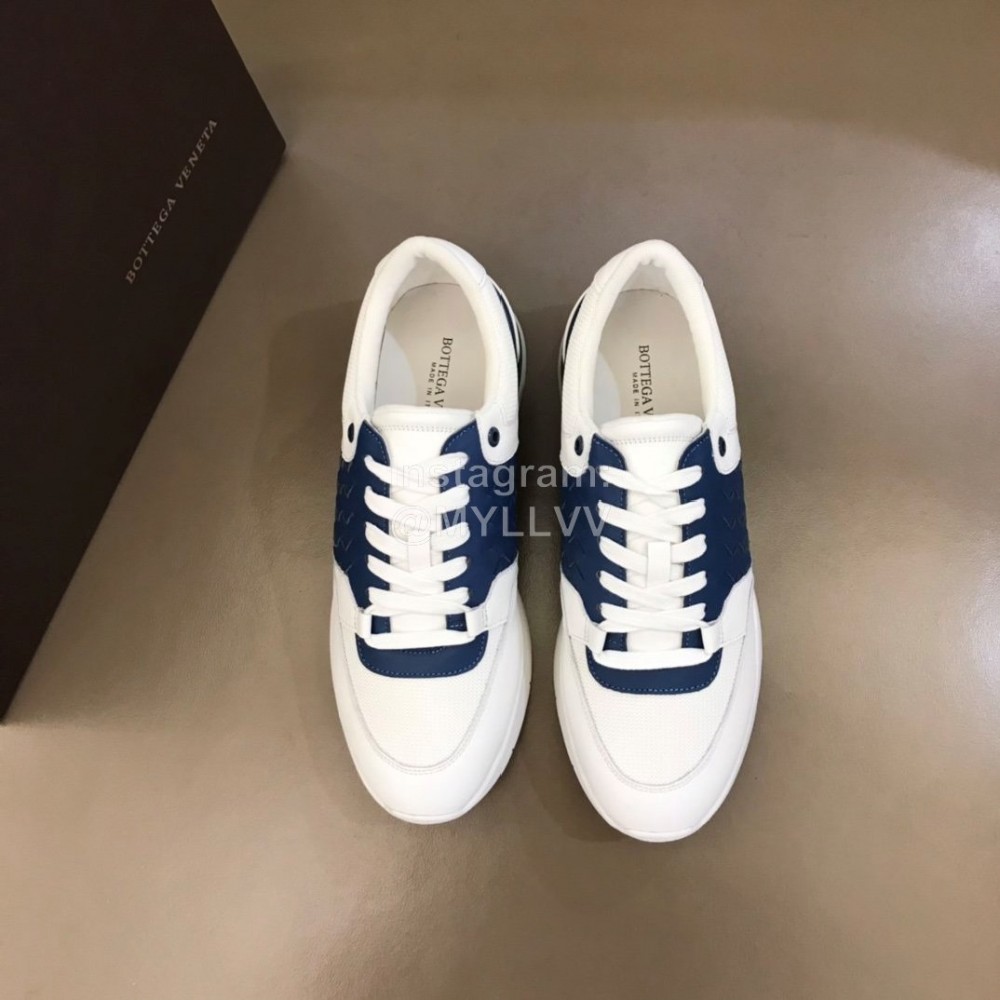 Bottega Veneta Woven Leather Casual Shoes For Men Blue