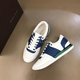 Bottega Veneta Woven Leather Casual Shoes For Men Blue