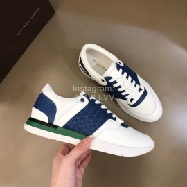 Bottega Veneta Woven Leather Casual Shoes For Men Blue