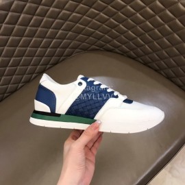 Bottega Veneta Woven Leather Casual Shoes For Men Blue