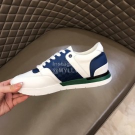 Bottega Veneta Woven Leather Casual Shoes For Men Blue