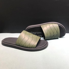 Bottega Veneta Woven Leather Slippers For Men Green
