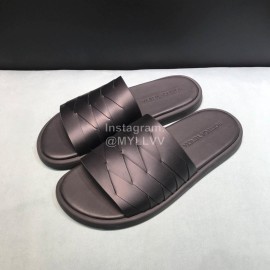 Bottega Veneta Woven Leather Slippers For Men Black