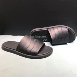 Bottega Veneta Woven Leather Slippers For Men Black
