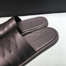 Bottega Veneta Woven Leather Slippers For Men Black