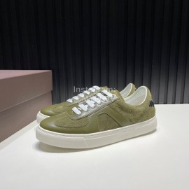 Bottega Veneta Calf Leather Casual Sneakers For Men Green