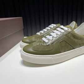 Bottega Veneta Calf Leather Casual Sneakers For Men Green