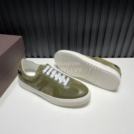 Bottega Veneta Calf Leather Casual Sneakers For Men Green