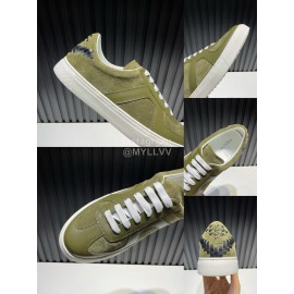 Bottega Veneta Calf Leather Casual Sneakers For Men Green