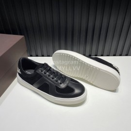Bottega Veneta Calf Leather Casual Sneakers For Men Black