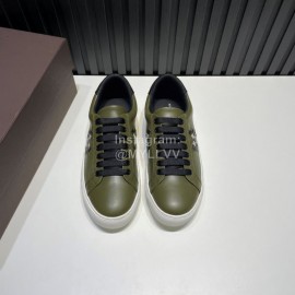 Bottega Veneta New Calf Leather Casual Sneakers For Men Green