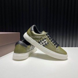Bottega Veneta New Calf Leather Casual Sneakers For Men Green