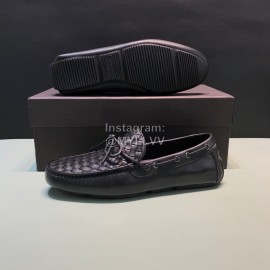 Bottega Veneta Woven Calf Leather Bow Casual Shoes For Men 