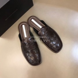 Bottega Veneta Soft Woven Cowhide Sandals For Men Brown