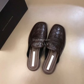 Bottega Veneta Soft Woven Cowhide Sandals For Men Brown