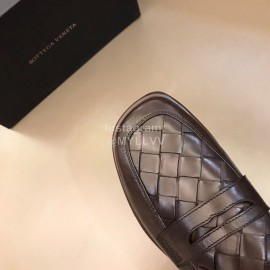 Bottega Veneta Soft Woven Cowhide Sandals For Men Brown