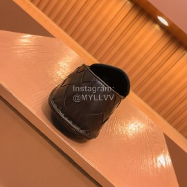 Bottega Veneta New Woven Calf Leather Casual Shoes For Men Coffee