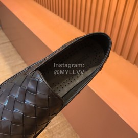 Bottega Veneta New Woven Calf Leather Casual Shoes For Men Black